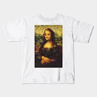 Mona Lisa Pixel Design Tee Kids T-Shirt